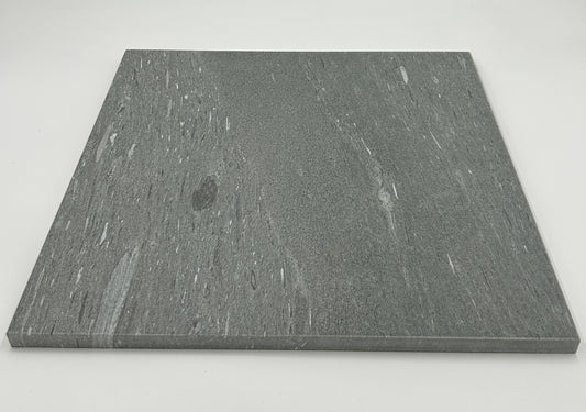 Flise Thunder Grey læder 400xfldx15 mm m. fasede kanter