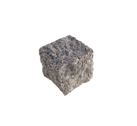 Chaussésten G354 (håndhugget) Rød grå 9x9x8/10 cm